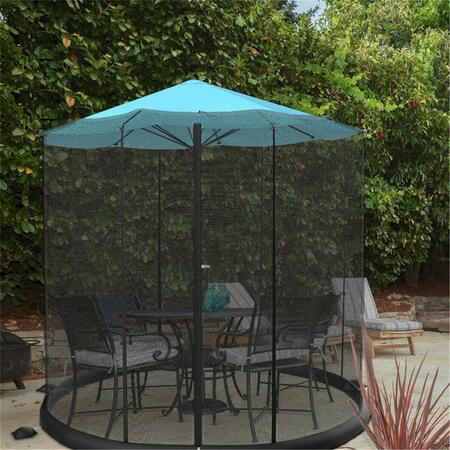 GRILLGEAR 10-11 ft. Bug Screen for Table Umbrella Mosquito Net, Black GR3250789